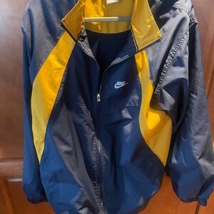 Nike Blue and Yellow Windbreaker Jacket